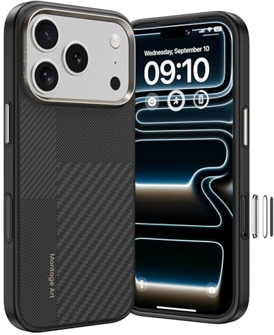 BENKS Montage ArmorPro iPhone 17 Pro Hülle für Magsafe, Militärschutz & Magnetkraft Handyhülle 17 Pro Case Stoßfest Kratzfest Schutzhülle, Aus Kevlar Aramidfaser und TPU