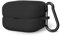 Geekria Custodia in silicone compatibile con Sony LinkBuds Fit WF-LS910N, True Wireless, custodia protettiva per auricolari con gancio portachiavi, porta di ricarica accessibile (nero)