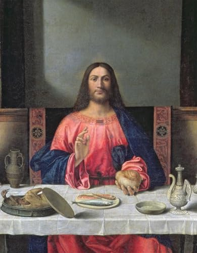 ZHAOSHAN Bekannt Wanddekorationen Gemalde Wand-Kunst Bild das Abendmahl in Emmaus Oil on Detail von berühmten Künstlern Wandbilder Drucke Poster für Wanddekoration 60x90cm