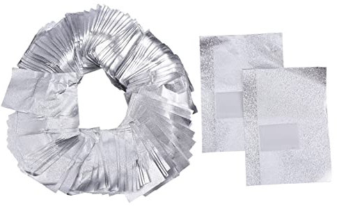 BESTYASH 500pezzi Tamponi Per Rimuovere Unghie in Cotone e Alluminio Strisce Gel Unghie Pratiche e Durevoli Per Solvente Smalto Gel Semipermanente