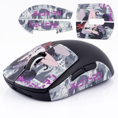 Hyekic Gaming Mouse Grip Tape Fit for Logitech G PRO X Superlight, 4 Pieces Anti-Slip Mouse Skins, Sweat Resistant, Self-Adhesive Pre-Cut Stickers, Easy to Use, Professional Mice Upgrade Kit