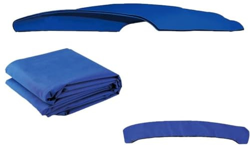 BaCover Cubierta de Repuesto para Toldo Bimini 3BOW, Lona 600D Duradera de Grado Marino, Toldo para Barco, Lona de Repuesto Solamente, Sin Marco,Azul,3BOW 73~78 W