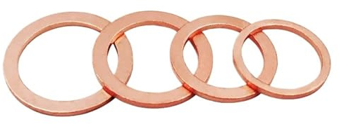 Lkq-Flache Unterlegscheiben M6 M8 M9 M10 M12 M14 M16 M18 M20 T3 Sealing Ring Copper Washer Boat Crush Washer Flat Seal Fitting, 10Pcs, fest und haltbar(M14 (14x18x1.5))