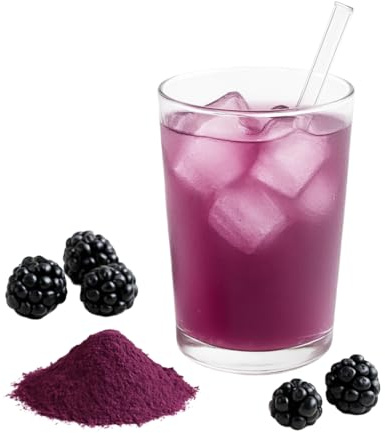 100% Brombeer-Pulver gefriergetrocknet – 150g Reines Fruchtpulver aus Brombeeren ohne Zusatzstoffe, veganes Beerenpulver für Smoothies, Shakes, Joghurt, Müsli, Desserts, Backrezepte, feine Pulverform