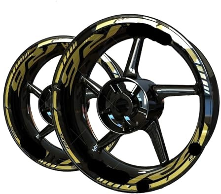 Felgenaufkleber Für Ya&maha Für R6 Vinyl Rad Aufkleber Motorrad Felge Set(Matte gold)