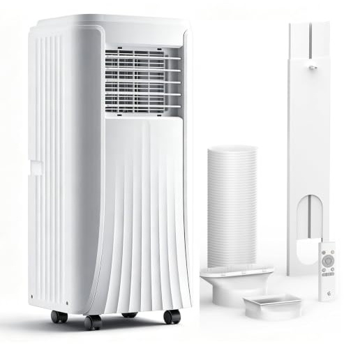 Condizionatore Portatile 8000 BTU, Climatizzatore Portatile 3-in-1con Telecomando, Kit Di Tenuta Per Finestra, Timer 24H, Funzionamento Silenzioso