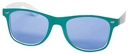 Folat Sunglasses Sonnenbrille Brille Blues Brothers türkis blau weiß Schlage