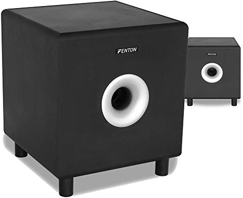 SkyTronic 2x Fenton 10 Active Black DJ PA Subwoofers 200W