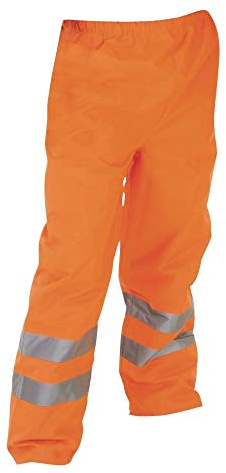 Yoko Mens Hi-Vis Waterproof Contractors Trousers/Pants (L) (Hi Vis Orange)