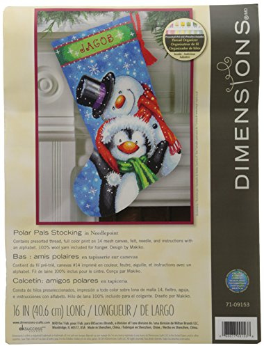 Dimensions Polar Pals Stocking Needle Point Kit, Multi-Colour