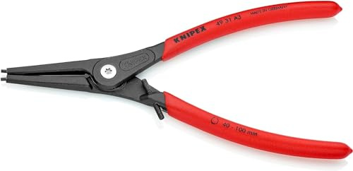 KNIPEX Präzisions-Sicherungsringzange für Außenringe, 49 31 A3 | Ring-Ø 40-100 mm, Spitzen-Ø 2,3 mm, Seegeringzange