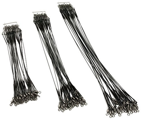 VOSO 15/23/30cm 26lb Lure Coated Trace Fish Wire Spinner Pike Sea Fishing Pack of 72# 4600110