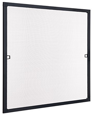 Ventanara® Insektenschutz Fliegengitter Fenster Spannrahmen Schwarz RAL 9011 75 x 75 cm