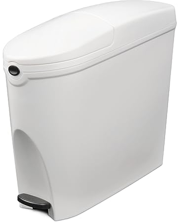 Washroom Hub Professional Grade Sanitary Bin - White - Large 20 Litre Capacity - Pedal Operated