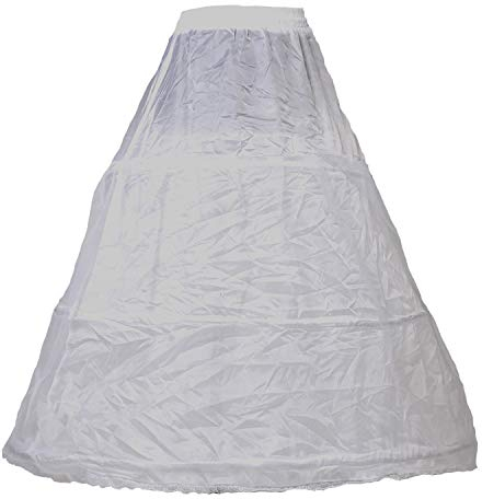 HIMRY® Reifrock Petticoat 3 Ring verstellbar, Underskirt Unterrock, Gr. X für Gr. 42 bis Übergröße, Krinoline Weiß, KXB-005-White-X
