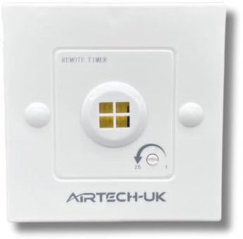 AirTech-UK Timer Socket Switch for Extractor Fan - Surface Mounted Bathroom Fan Controller