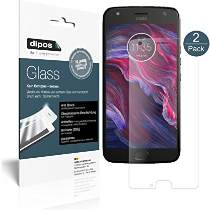 dipos 2x Displayschutzfolie 9H matt für Lenovo Motorola Moto X4