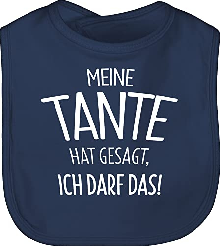 Shirtracer Baby Lätzchen - Meine Tante hat gesagt ich darf das - Unisize - Navy Blau - Babygeschenk