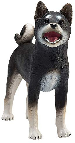 MOJO Shiba Inu Black Japanese Dog Pet Animal Farm Toy Figure