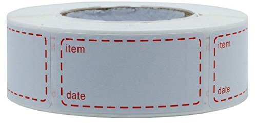 500 étiquettes congélation Autocollant Congelable Rouleau Étiquettes De Congélateur Taille 50 x 25 mm Étiquettes imprimée avec Date Pour autocollant d'aliment congelé, Nourriture, petit pot bébé...