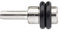 Secotec 100 Stück Regal-Halterung mit Gummi-Ringe für Einlege-Böden Glasbodenträger Ø 3 mm Regalhalter für Glasböden Bodenträger Regalstift Stahl verzinkt Fachbodenträger
