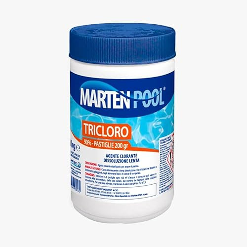 MARTEN Dichloride 56% Granules 1kg Bottle - Pack of 2 Bottles - Chlorine Stabilised for Pool Water