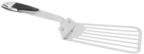 Agatige Metal Fish Turner, Stainless Steel Slotted Fish Spatula Professional Fish Slice Non Stick Frying Spatula for Cooking Fish, Egg, Meat, Dumpling Frying