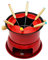 Juego De Fondue, Horno De Fusión, Mini Cacerola De Acero Inoxidable, Juego De Fondue De Queso Con Protector Contra Salpicaduras Y 6 Tenedores Para Fondue-Black