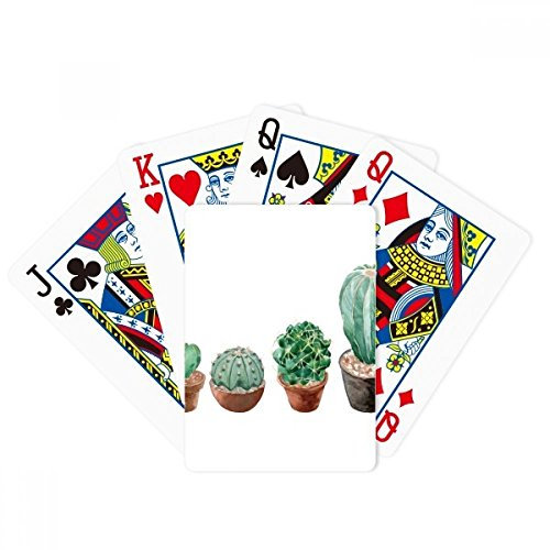 Jeu de cartes de poker avec illustration de cactus