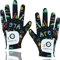 LOVMEAD Golfhandschuhe Kinder Links Rechts 1 Paar, Jungen Mädchen Allwetter Schwarz Mikrofaser Rain Grip Golf Handschuh Weicher Komfort Passform Größe S (Schwarz-1 Paar, S)