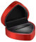 Ring Box Herzform, Samt Ring Schachtel Ehering Box, Schmuckschatullen Geschenkbox für Hochzeit Verlobungsring Valentinstag (Rot)