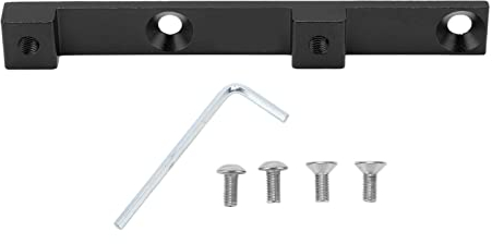 Fahrrad Flaschenhalter Adapter, 107 x 12 x 8 mm Schwarz Aluminiumlegierung 2 Loch Fahrrad Getränkehalter Käfighalterungen mit Schraube, Wasserflaschenhalter Adapter für Rennrad Mountainbike Rahmen