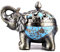 K COOL Metall Rückfluss Räucherstäbchenhalter Elefant Kegel Räuchergefäß Kerzenhalter mit Deckel, Aromatherapie Ornament Home Office Dekoration für Indoor Outdoor (Hellblau)