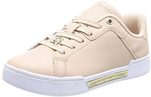 Tommy Hilfiger Sneakers con Suola Preformata Donna Court Golden TH Scarpe, Beige (Misty Blush), 40 EU