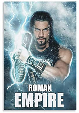 AIPHE Kunstwerk Malerei Leinwanddrucke Roman Reigns Poster Heimdekoration Raumdekoration Wandkunst für Schlafzimmer Wohnzimmer 60x90cm Kein Rahmen