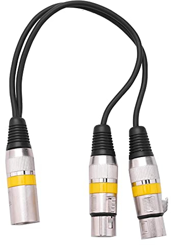 Jojomino 30Cm 3Pin XLR Stecker 2 XLR Buchse Audio VerläNgerung Kabel Y Splitter für Mic Mixer Recorder Dj Kabel