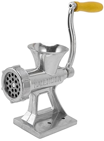 Tritacarne in ghisa, tritacarne manuale, tritacarne in argento semplice, semplice, con manici, facile da usare e da cucinare per le vacanze,