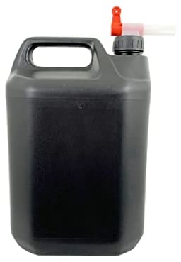 Lubrisolve 5 litri di tanica in HDPE e rubinetto a leva di erogazione (38 mm) – Contenitore grande per bottiglie d'acqua nero