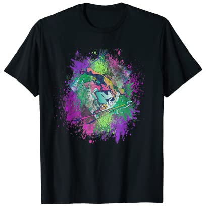 Ski Snowboard Shirt Brille Skifahren Berg Ape Schneemann Goa T-Shirt