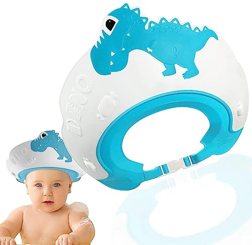 Norhogo Duschhaube Kinder, Haarwaschhilfe Kinder, Kinder Baby Verstellbare, Shampoo Schutz Baby Visier für Augen, Ohren und Gesicht, blau