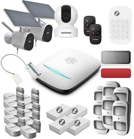 PA513Z - Sistema di allarme completo 4G & Zigbee, compatibile con animali, qualità professionale, controllo a distanza, sirena esterna, 3 telecamere, compatibile con Amazon Alexa, Google Home