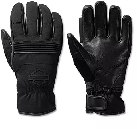 HARLEY-DAVIDSON Herren Handschuhe Apex schwarz Motorrad-Handschuhe Biker Leder-Handschuhe Warme Männer Winterhandschuhe, 2XL