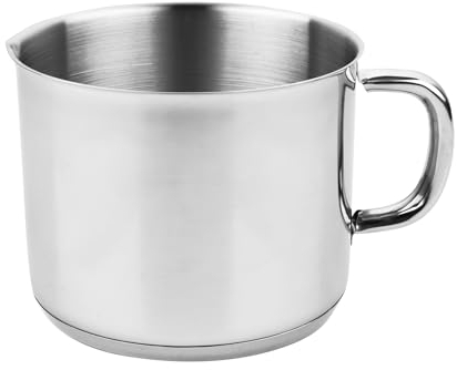 VIER - Pote Cazo inoxidable, fondo inducción. 12 cm diámetro * 10 cm de alto. Capacidad 1,1 Litros
