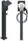 DIE-LADESÄULE - Ladesäule, Standfuß, Stele, Base für ABL EMH1 Wallbox - aus Edelstahl - mit Dach und Kabelhaken - pulverbeschichtet - anthrazit - deutsche Herstellung