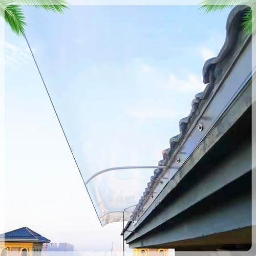 ZHMMJ Auvent de Protection de Porte, Marquise de Porte d'entrée, pour terrasse extérieur Balcon Garage Marquise de Fenêtre en Polycarbonate (Taille : 50x180cm)