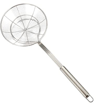 PRETYZOOM 1 Pc Filtro De Harina Espumaderas De Cocina Colador De Pasta Colador De De Alambre Colador De Araña De Acero Inoxidable Colador De Fideos Colador Con Mango Frito Alambre De Hierro