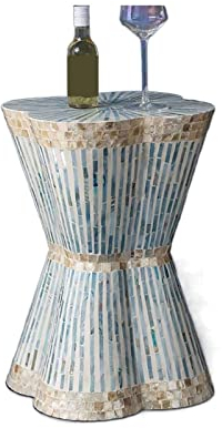 MOOWI Kaffee-Endtisch Moderner dekorativer Gartenhocker, Terrassen-Beistelltisch, Beistelltisch for Wohnzimmer, Nachttisch, Nachttisch, Pflanzentisch for drinnen und draußen Beistelltisch