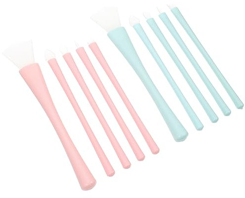 Housoutil 2sets Per Silicone Applicatore Per Eyeliner Brush Per Maschere e Cosmetici Colori