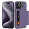 Coolden for iPhone 15 Pro Max Case with Card Holder & 2 Screen Protector + 1 Camera Lens Protector Heavy Duty Protective Case Shockproof Wallet Case Cover for iPhone 15 Pro Max Phone Case-Purple