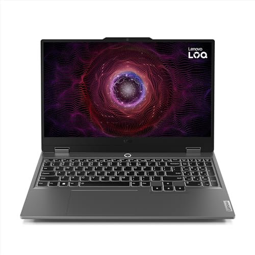 Lenovo LOQ 15AHP9 - Ordinateur Portable Gaming 15.6'' FHD 144Hz (AMD Ryzen 7 8845HS, RAM 16Go, SSD 512Go, NVIDIA GeForce RTX 4060, sans système d'exploitation) Clavier AZERTY Français - Gris